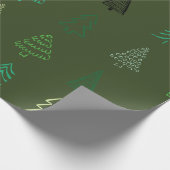 "Rustiek Evergreen Christmas Wrapping Paper" Cadeaupapier (Hoek)