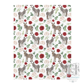 Rustiek Ezel Bloem Rood Scrapbook Papier