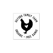 Rustiek Familie Boerderij Kippenei Rubber Stamp Rubberstempel (Afrduk)