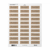 Rustiek Faux Kraft Script De perfecte mix bruiloft Etiket (Full Sheet)