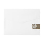 Rustiek Faux Wood & Wit  Kant Omwikkelbaar Adreslabel (Achterkant)