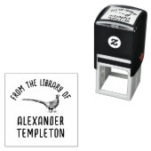 Rustiek fazant spel vogel bibliotheek boek naam  zelfinktende stempel (In situ)