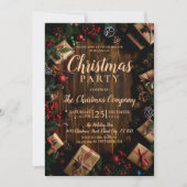 Rustiek feestelijk kerstfeest kaart (Voorkant)