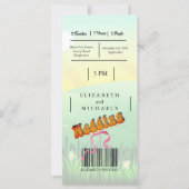 Rustiek Festival Wedfest Moderne bruiloft uitnodig (Achterkant)