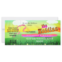 Rustiek Festival Wedfest Moderne bruiloft uitnodig