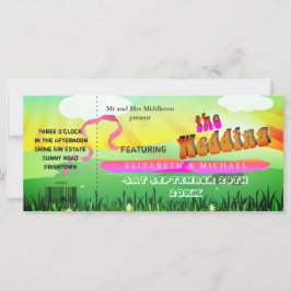 Rustiek Festival Wedfest Moderne bruiloft uitnodig