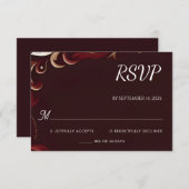 Rustiek Fiesta Bloemen Roos Spaans Bruiloft RSVP Kaartje (Voorkant / Achterkant)