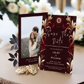 Rustiek Fiesta Bloemen Roos Spaans Bruiloft Save The Date