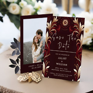 Rustiek Fiesta Bloemen Roos Spaans Bruiloft Save The Date