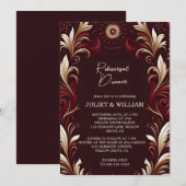 Rustiek Fiesta Bloemen Roos Spaans Repetitie Diner Kaart (Voorkant / Achterkant)