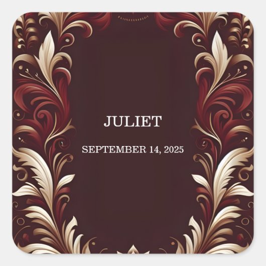 Rustiek Fiesta Rustiek Bold Spaans Vrijgezellenfee Vierkante Sticker (Voorkant)