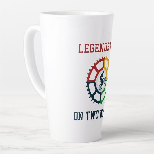 Rustiek  fietsen latte mok (Linkerhoek)