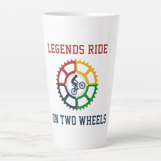 Rustiek  fietsen latte mok (Voorkant)