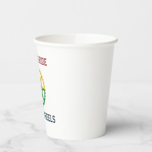 Rustiek  fietsen papieren bekers (Links)