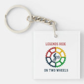 Rustiek fietsen sleutelhanger (voorkant)