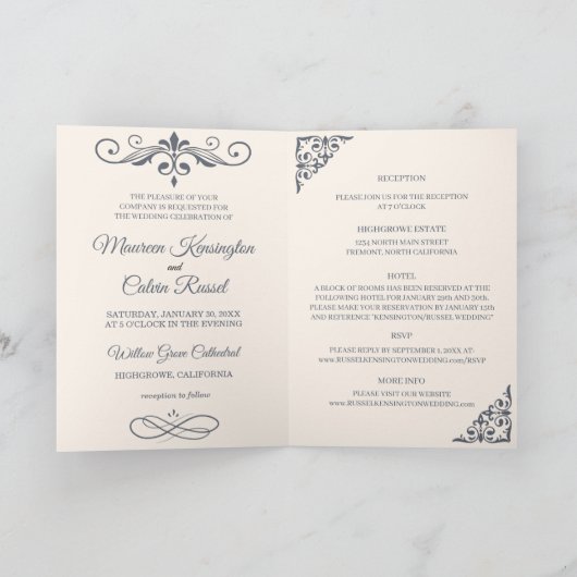 Rustiek filigraan, bruiloft (Binnen)