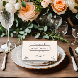 Rustiek filigraan, bruiloft plaatskaartje