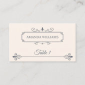 Rustiek filigraan, bruiloft plaatskaartje (Voorkant)