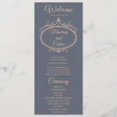 Rustiek filigraan bruiloft programma (Voorkant)