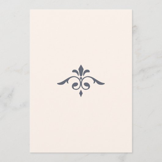 Rustiek filigraan, bruiloft tijdlijn programmakaart (Achterkant)