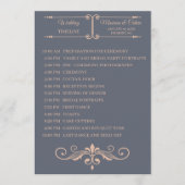 Rustiek filigraan, bruiloft tijdlijn programmakaart (Voorkant)