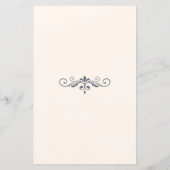 Rustiek Filigree Bruiloft Menu Budget (Achterkant)