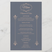 Rustiek Filigree Bruiloft Menu Budget (Voorkant)