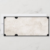 Rustiek  Film Ticket met RSVP QR Code Kaart (Achterkant)