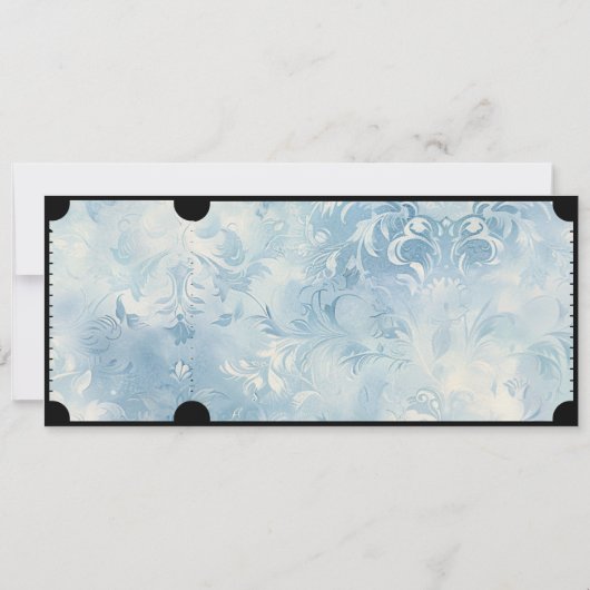 Rustiek Film Ticket met RSVP QR Code Kaart (Achterkant)