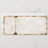 Rustiek Film Ticket met RSVP QR Code Kaart (Achterkant)