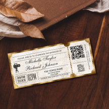 Rustiek  Film Ticket met RSVP QR Code