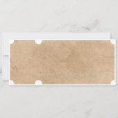 Rustiek  Film Ticket met RSVP QR Code Kaart (Achterkant)