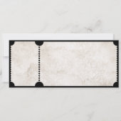 Rustiek  Film Ticket met RSVP QR Code Kaart (Achterkant)