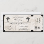 rustiek filmticket Save the Date Kaart (Voorkant)