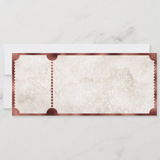 rustiek filmticket Save the Date Kaart (Achterkant)