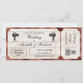  rustiek filmticket Save the Date Kaart (Voorkant)