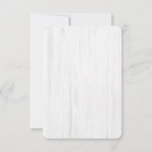 Rustiek Fir Tree Bruiloft RSVP (Achterkant)