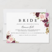 Rustiek Floral Botanical Bride Vrijgezellenfeest Kaart (Voorkant)