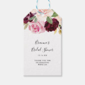 Rustiek Floral en Botanical Foliage Vrijgezellenfe Cadeaulabel (Voorkant)