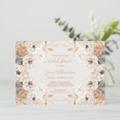 Rustiek Floral Herfst Vrijgezellenfeest Kaart (Staand voorkant)