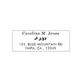 Rustiek Foliage Chic retour adres Rubber Stamp Zelfinktende Stempel (Design)