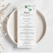 Rustiek Foliage Goud Bloemen Kalligrafie Diner Menu