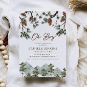 Rustiek Forest Boy Baby shower Kaart