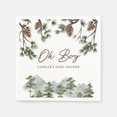 Rustiek Forest Boy Baby shower Servet (Voorkant)