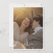 Rustiek fotoscript Ze zei ja verlovingsfeest Kaart (Achterkant)