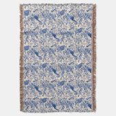 Rustiek Frans Land Blauw Toile de Jouy Deken (Voorkant Verticaal)