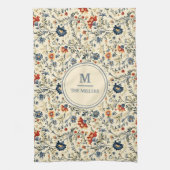 Rustiek Frans land Chic | Aangepaste achternaam Theedoek (Verticaal)