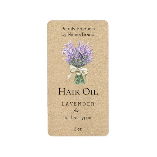 Rustiek Frans Lavendel Beauty Product Label (Voorkant)