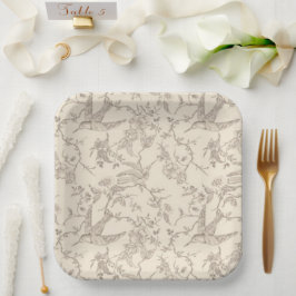 Rustiek Frans Toile Floral Paper Bord