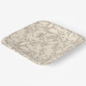 Rustiek Frans Toile Floral Paper Bord (Gebogen)